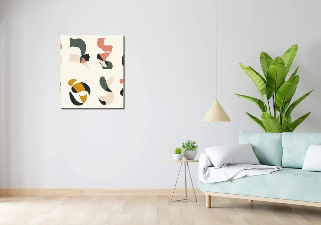 Tableau Improvisation 60 x 70 cm : Peinture Abstraite Art Mural Unique