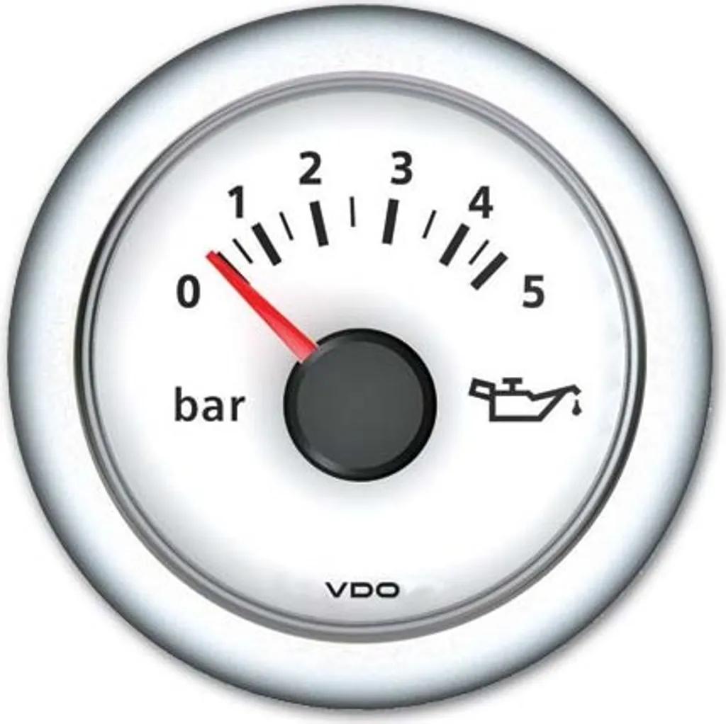VDO VLW Manomètre Pression Huile Moteur 0-10 Bar 52mm Noir