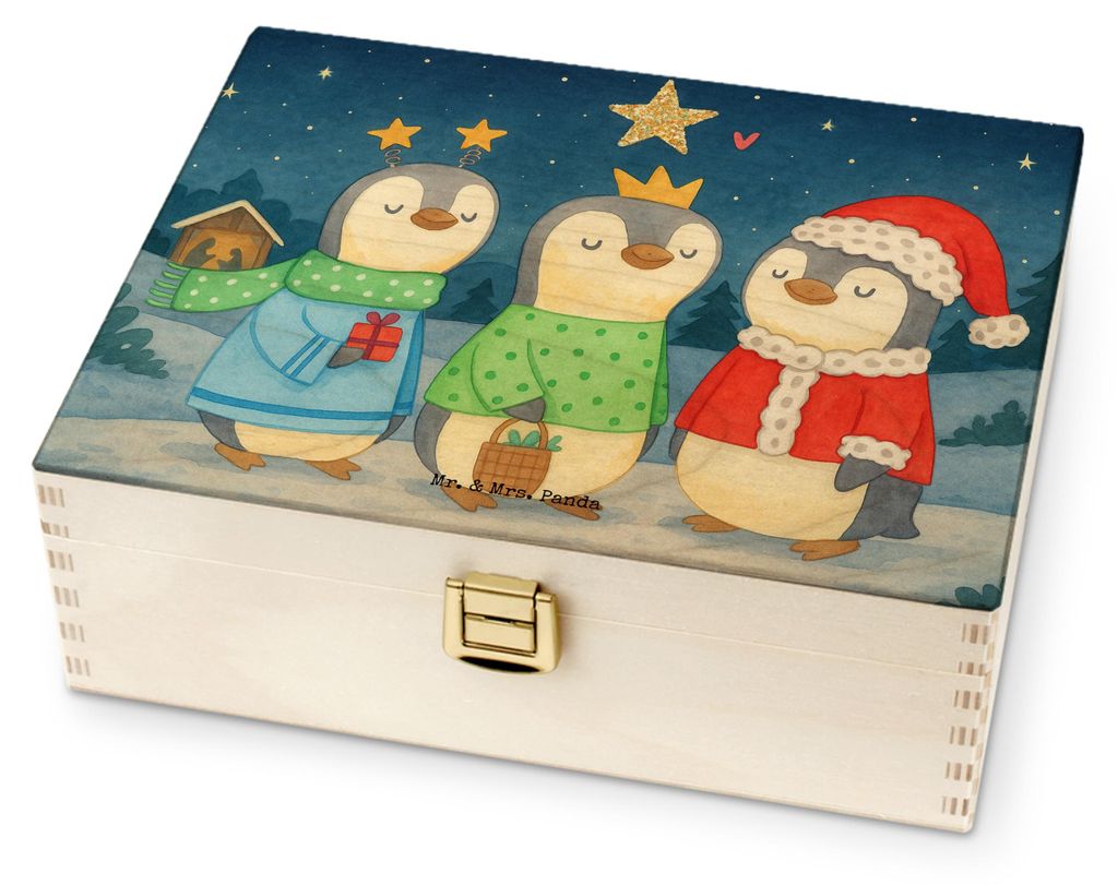 Mr. & Mrs. Panda Tee Beutel Halter Winterzeit Heilige drei Könige Design - Weiß - Geschenk, Teebeutel Box, teebeutelbehälter, Heiligabend, Holz ...