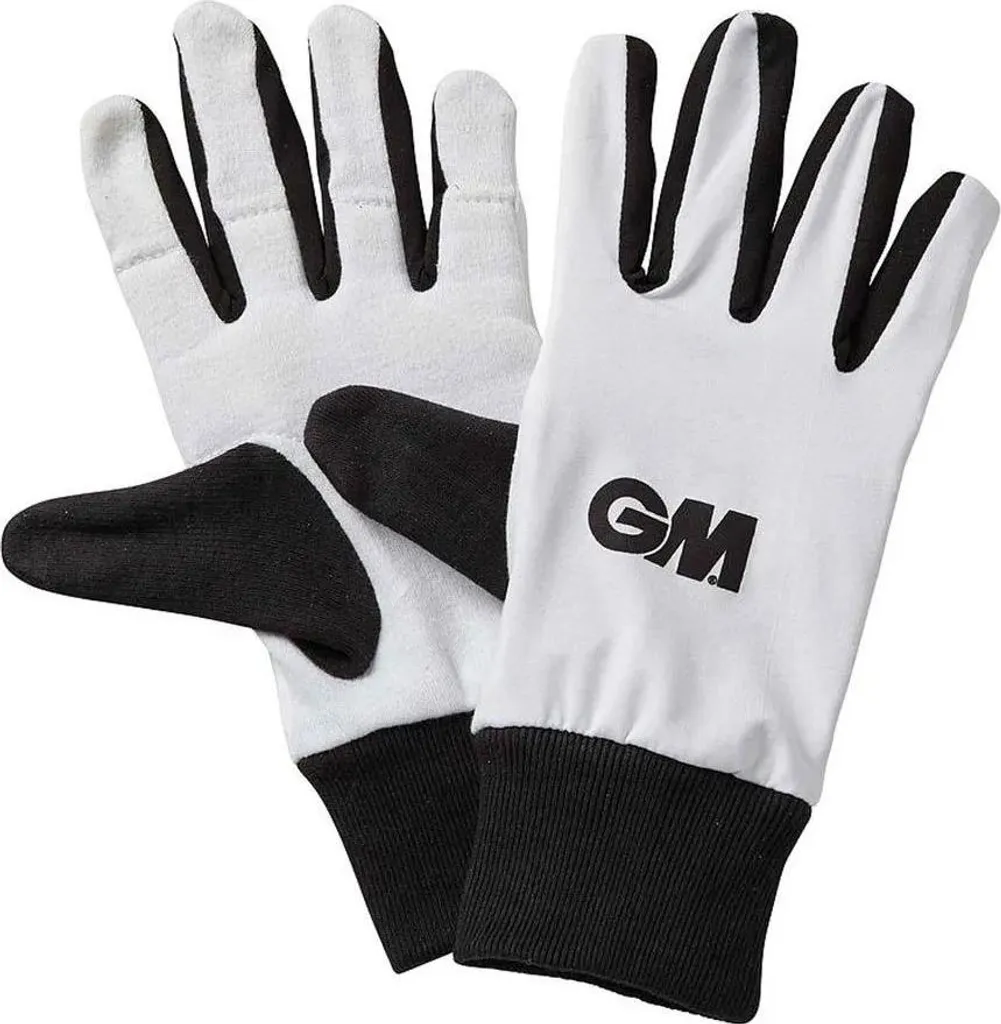 Gants de cricket rembourrés Gunn & Moore en coton blanc pour adulte