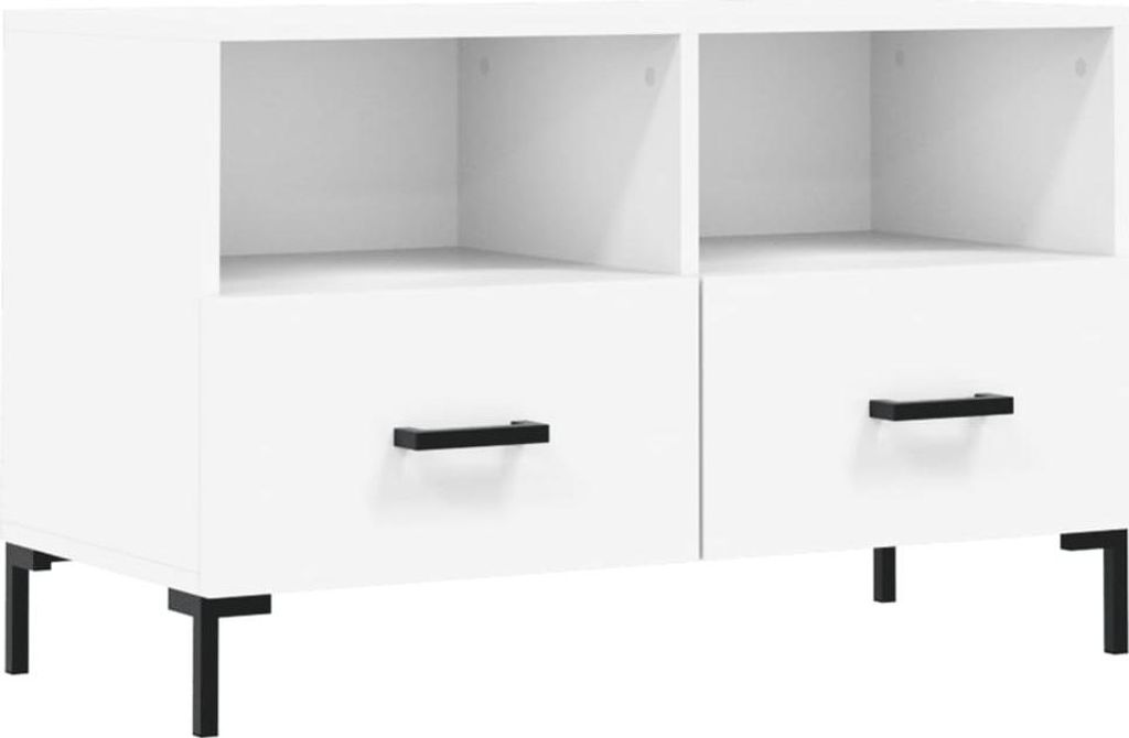 vidaXL TV-Schrank Weiß 80x36x50 cm Holzwerkstoff
