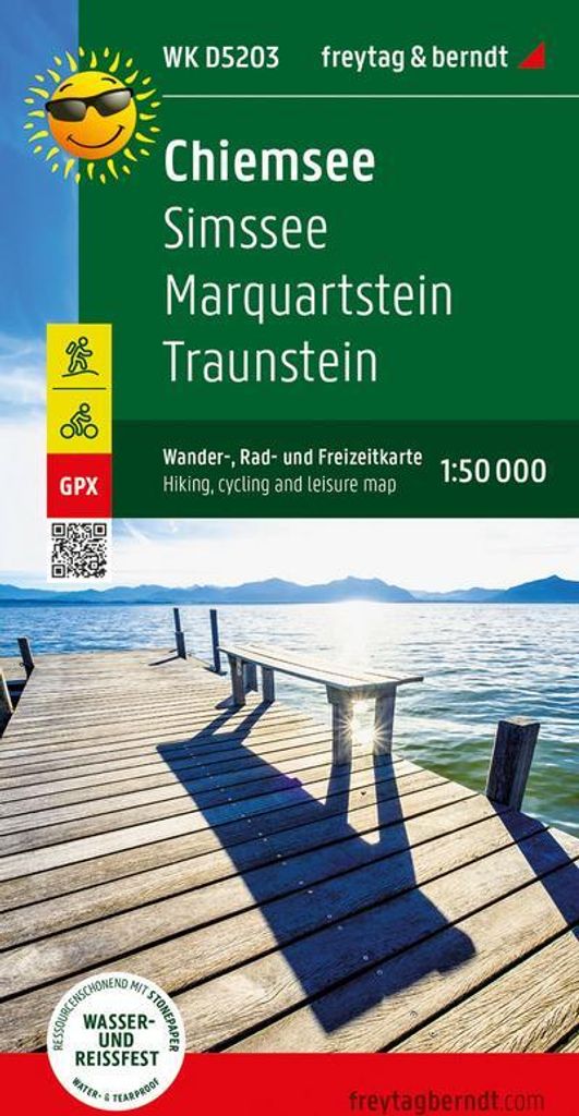 Chiemsee, Wander-, Rad- und Freizeitkarte 1:50.000, freytag & berndt, WK D5203