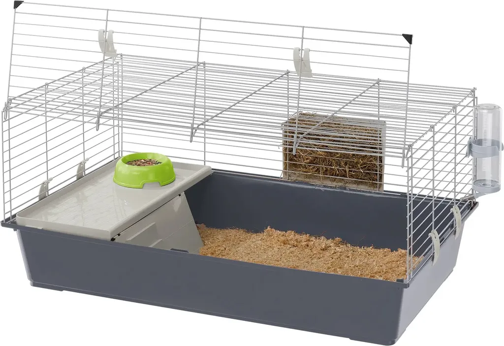 Cage Ferplast Casita 100 pour Lapins Gris 96 x 57 x 56 cm Confort