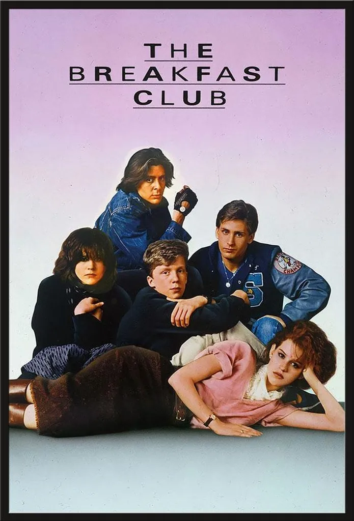 Poster Cinéma The Breakfast Club Encadré Shinsuke Noir Format XL