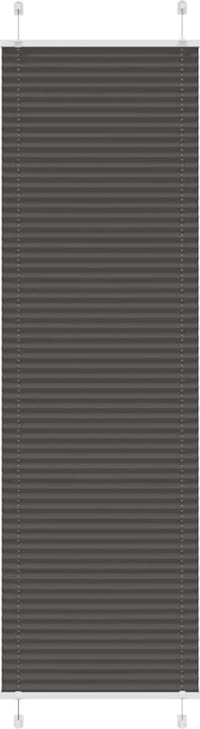 Plissee Schwarz 60x200 cm Stoffbreite 59,4 cm Polyester