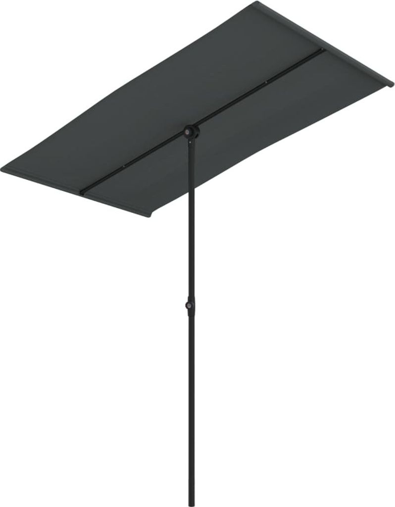 vidaXL Parasol avec mât en aluminium 180x110 cm Anthracite Image du produit 