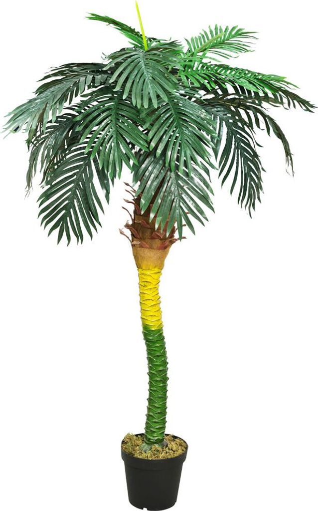 Decovego künstliche Kokospalme, Kunstpflanze,180 cm, Kunstpalme für Wohn- & Büroräume, Allergikerfreundlich & Pflegeleicht
