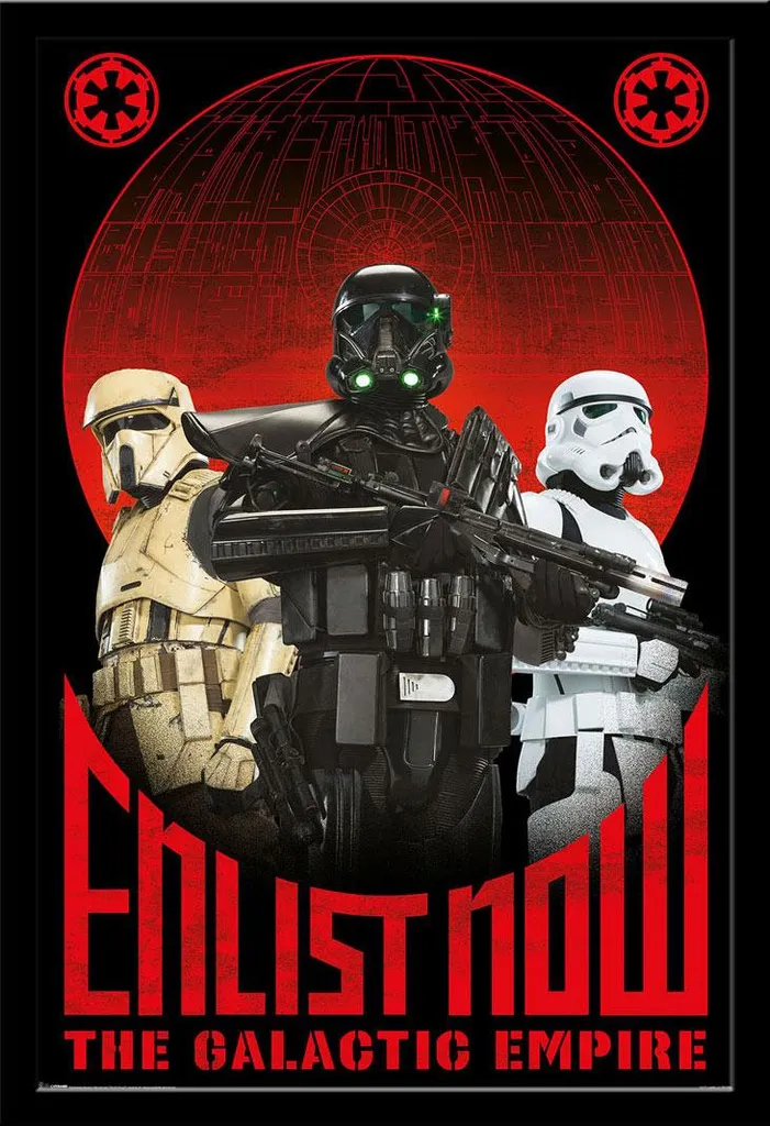 Set Poster Rogue One Enlist Now + Cornice Maxi Shinsuke MDF 61x91.5