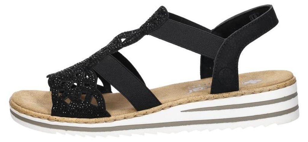 Rieker Sandalen Plat  Sandalen Plat - Zwart - Maat 37 Image du produit 