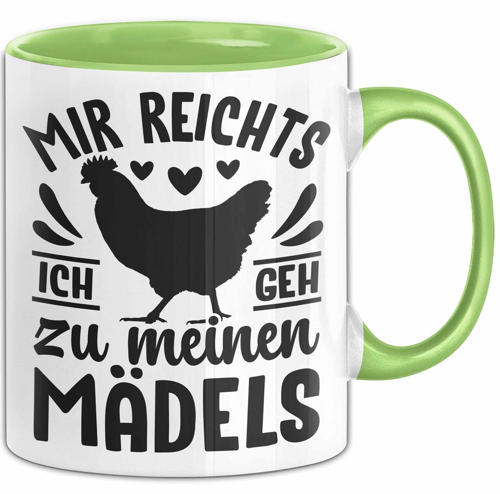 Mir Reichts Ich Geh Zu Meinen Mädels Tasse Geschenk Für Landwirten Bauern Kaffee-Becher (Grün)