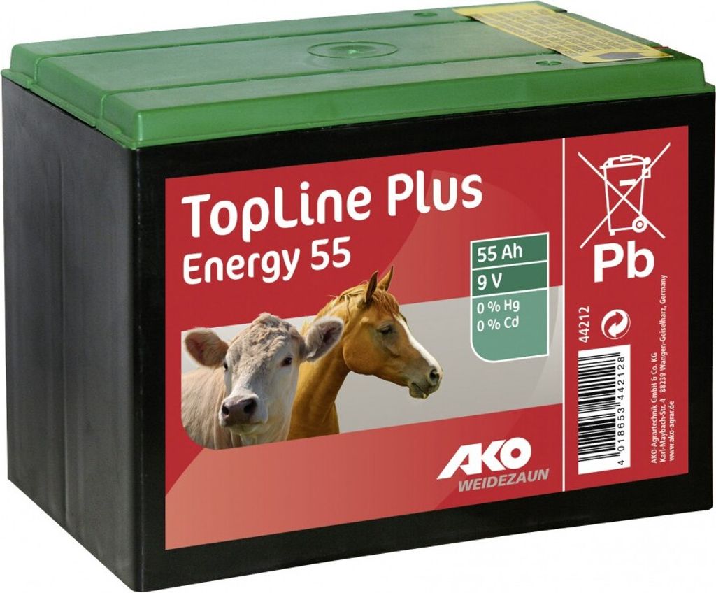AKO Batterie TopLine Plus Energy 9 V, 55 Ah, L x B x H 165 x 115 x 110 mm