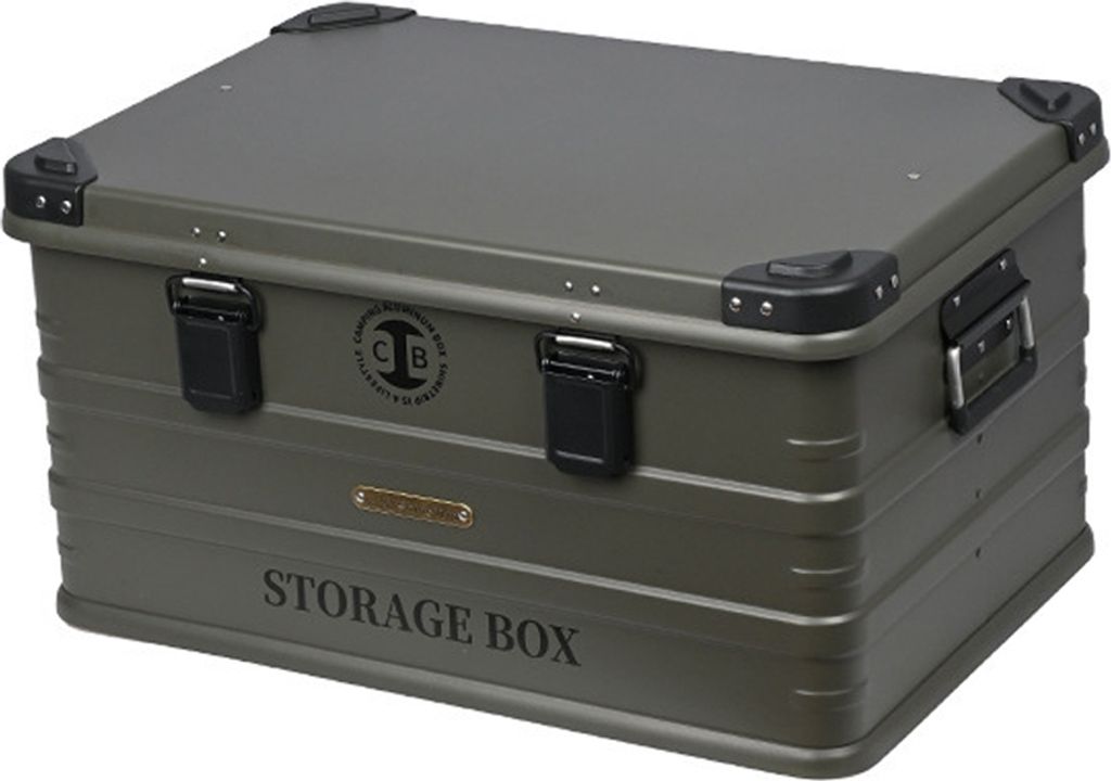 Outdoor-Aufbewahrungsbox, Aluminiumbox, Camping-Aufbewahrungsbox, Autobox, wasserdicht, 600 x 400 x 300 mm/23,6 x 15,7 x 11,8 Zoll, grau