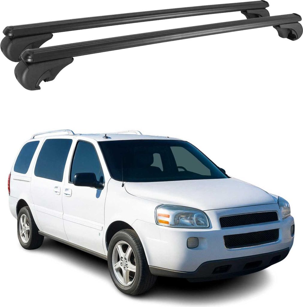 Dachträger für Chevrolet Uplander 2005-2009 Gepäckträger Grundträger Alu Schwarz