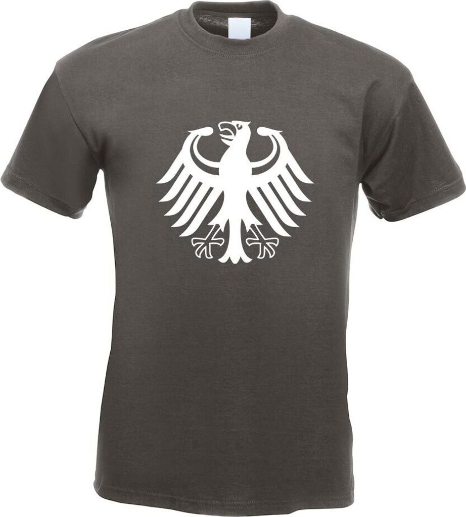 Kiwistar - T-Shirt - Graphit - Bundeswappen Deutschlands Motiv Bedruckt Funshirt Design Print - mit Motiv Bedruckt - Funshirt Design - Sport - Frei...