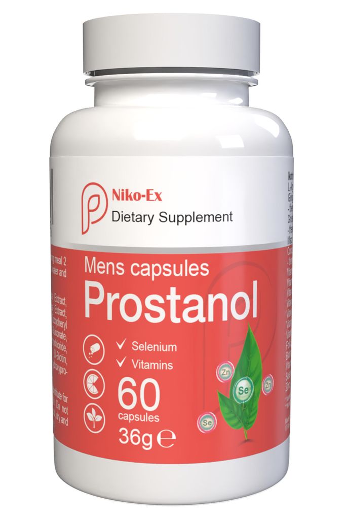 Prostanol - 60 Kapseln hochdosiert - L-Arginin, Zink, Selen, Maca & Ginseng - Original Rezept aus der Schweiz - Vegan & Pflanzlich - 1er Pack