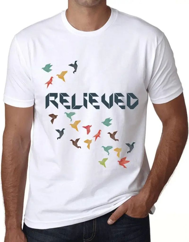 Herren Grafik T-Shirt Origami entlastet – Origami Relieved – Öko-Verantwortlich Vintage Jahrgang Kurzarm Lustige Druck Geburtstag Geschenk Mann