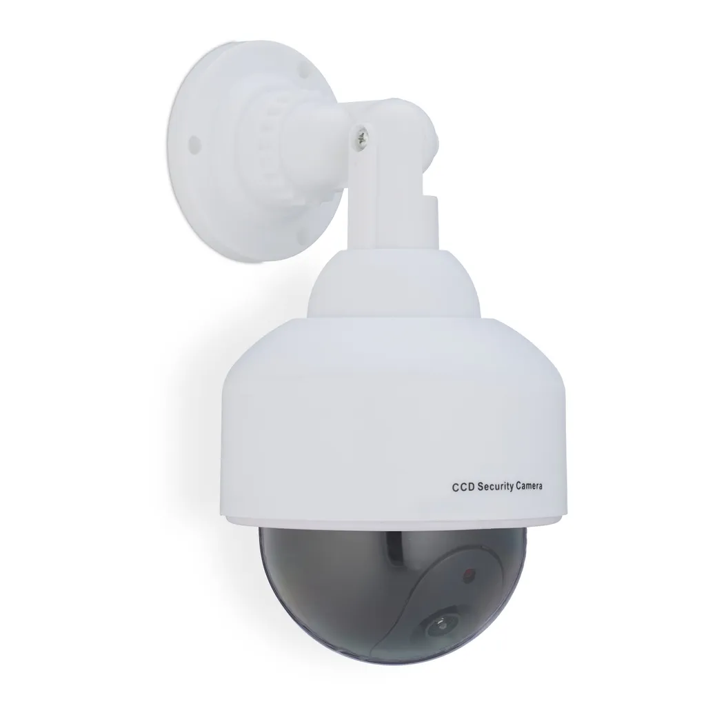 Caméra de surveillance factice dôme blanc Relaxdays avec LED lot de 2