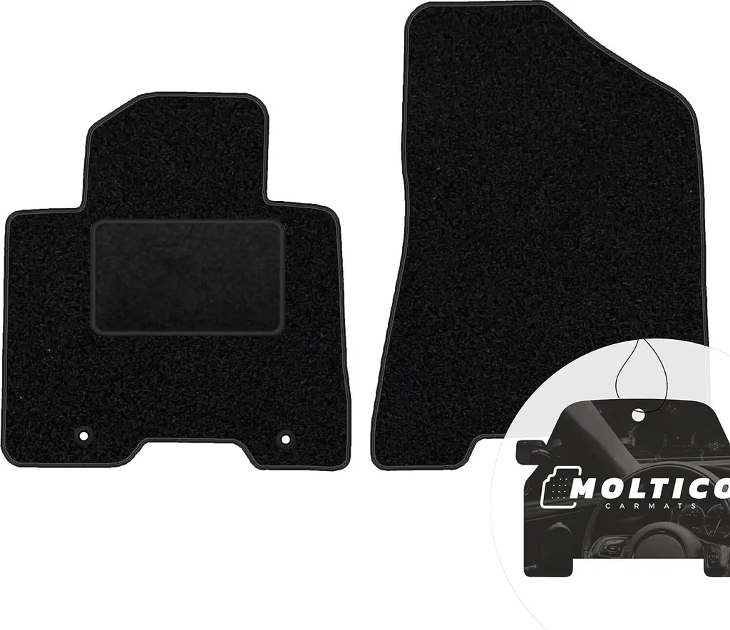 Tappetini Auto Kia E-Soul 2019+ Velours Nero moto-MOLTICO - Set 2 Pezzi