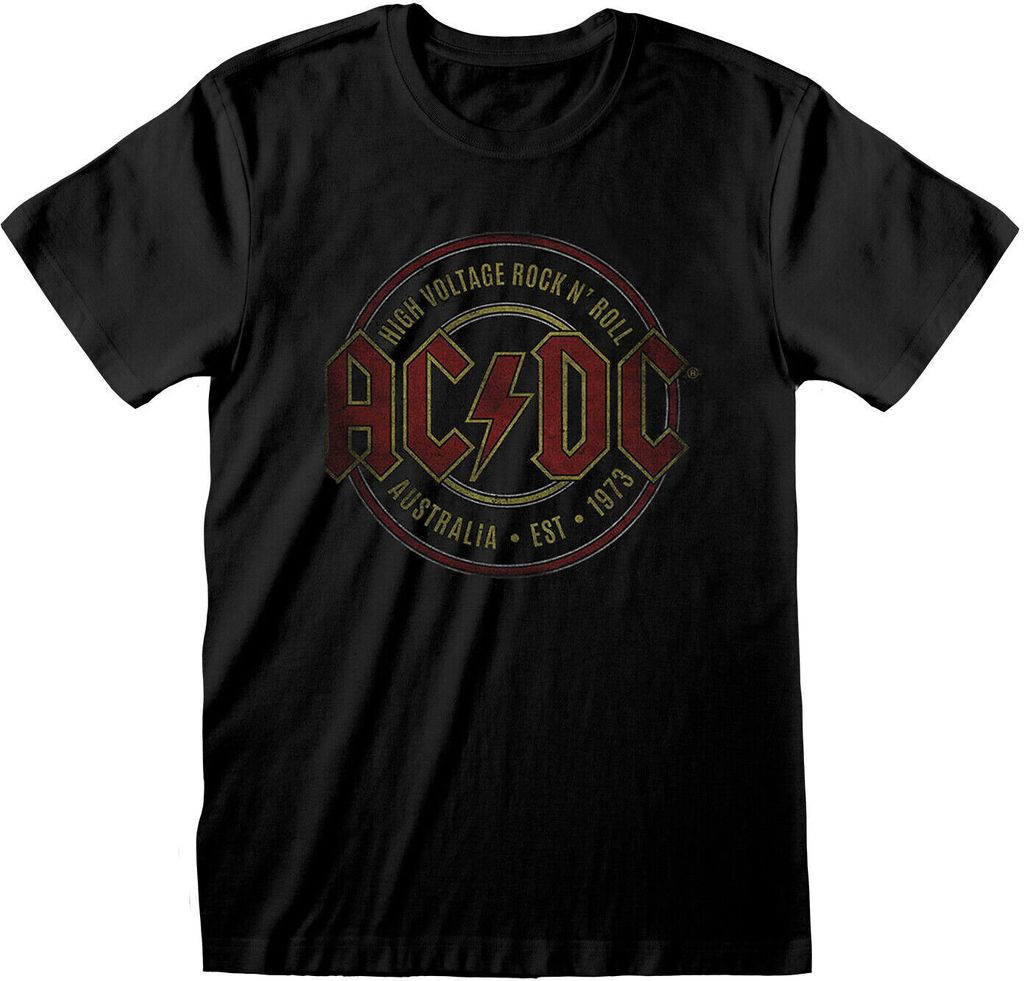 AC/DC - "Est. 1973" T-Shirt für Herren/Damen Uni RO857 (S) (Schwarz)