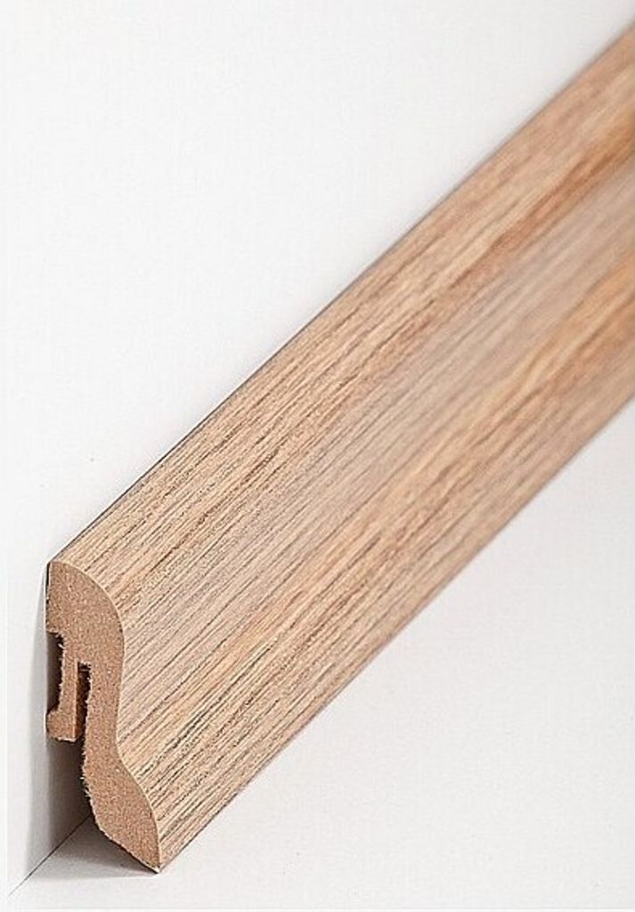 Sockelleiste Berliner Profil Hamburger Leiste 20 x 40 x 2500 mm Eiche MDF foliert Fußleiste by PROVISTON 62.5 Meter | 25 Stück
