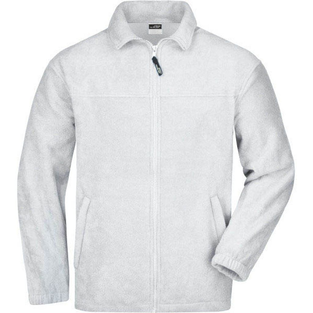 James & Nicholson Herren Fleecejacke "JN044" weiß Größe M