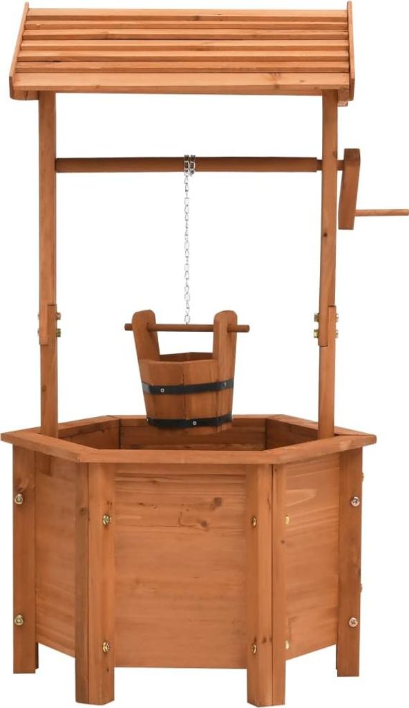 vidaXL květináč Wishing Well 40x40x84 cm Jedlové dřevo Obrázek produktu 