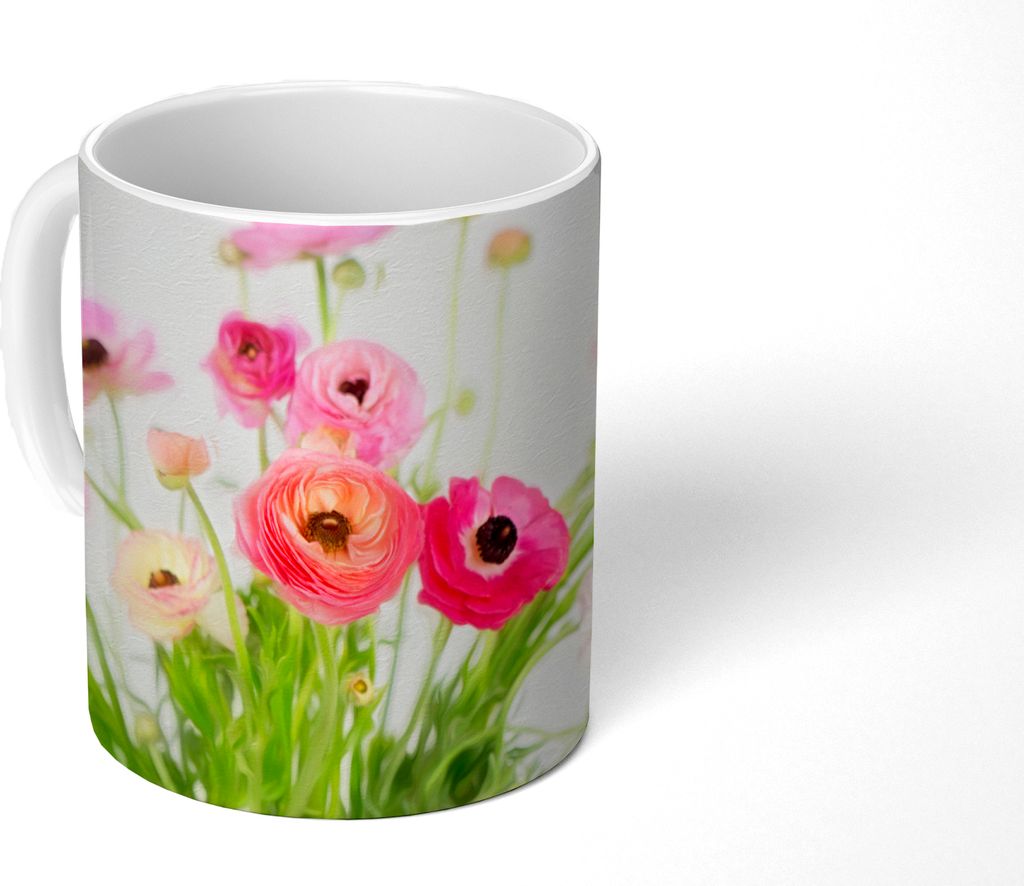 MuchoWow Tasse Kaffeetasse Kaffeebecher 350 ml Stillleben - Blumen - Frühling Teetasse - Fototasse - Becher - Keramikbecher - Teebecher - Kaffee...