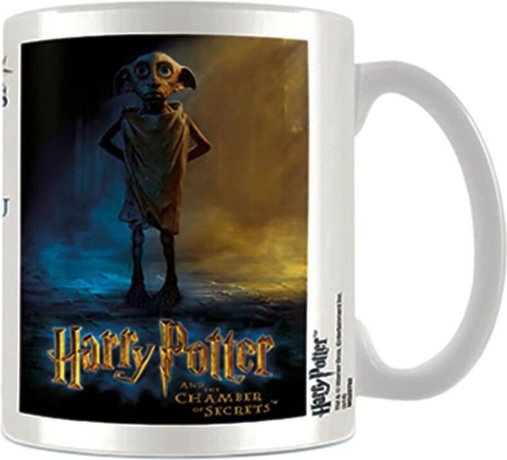 Harry Potter - Kaffeebecher Warning BS2287 (Einheitsgröße) (Weiß/Blau/Gelb)