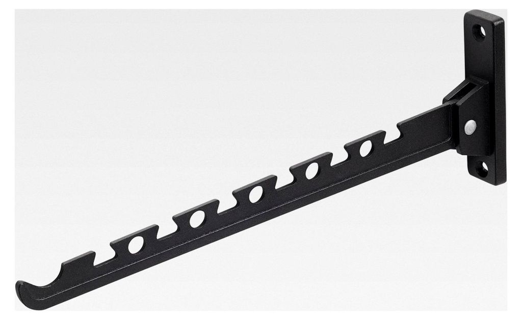 Kleiderlüfter schwarz - 330 x 28 mm - 20 kg Tragkraft - Robustes Material - Platzsparende Klappfunktion