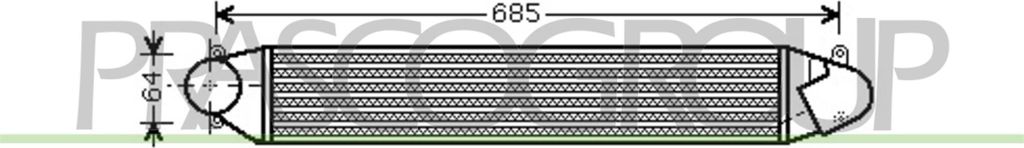 PRASCO ST052N001 - OE 1109138 Ladeluftkühler für Galaxy (WGR), Alhambra (7V), Sharan (7M)