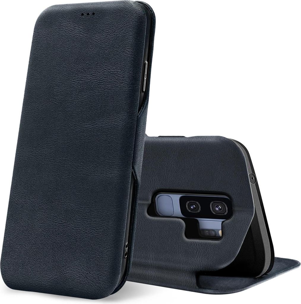 Shell Flip Case für Samsung Galaxy S9 Plus Hülle Book Cover Handy Tasche mit Kartenfach Premium Schutzhülle