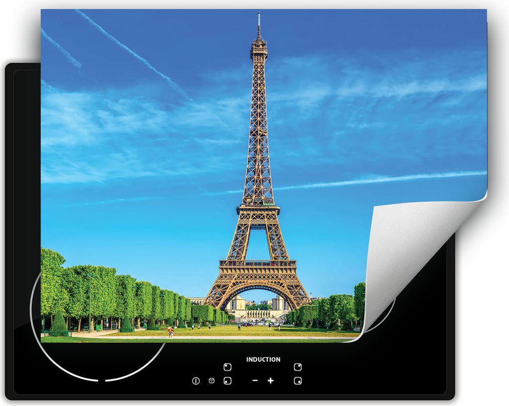 DarHaus Herdabdeckplatte 70x52 cm Anti Rutsch Matte Aufrollbar, Paris