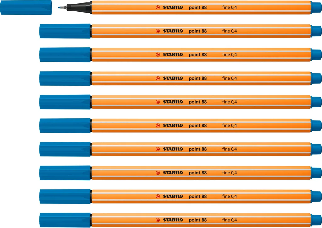 STABILO Point 88 Blu Chiaro Fineliner 0,4mm - Penna Singola Professionale