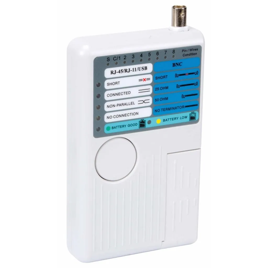 Tester di Rete 4-in-1 Professionale - RJ45 RJ11 USB BNC - Garanzia Qualità