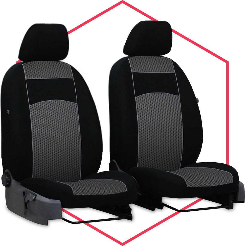 Sitzbezüge Auto Universal Schonbezug Bezüge für Volkswagen Jetta III Vorne Grau