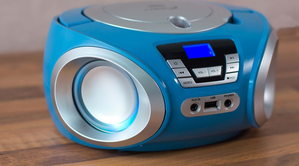 Odtwarzacz CD Cyberlux z oświetleniem LED | Przenośne radio Zdjęcie produktu 3