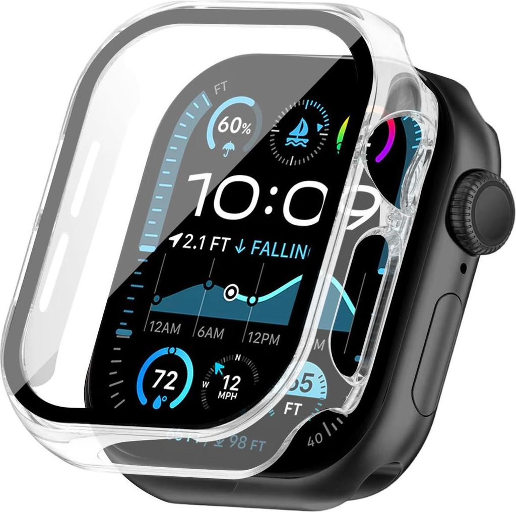 360 Grad Smartwatch Hülle für Apple Watch Series 4 / 5 / 6 / SE1 / SE2 / SE3 40 mm mit Displayschutz Case Watch Cover Bumper Rundum Schutzhülle ...