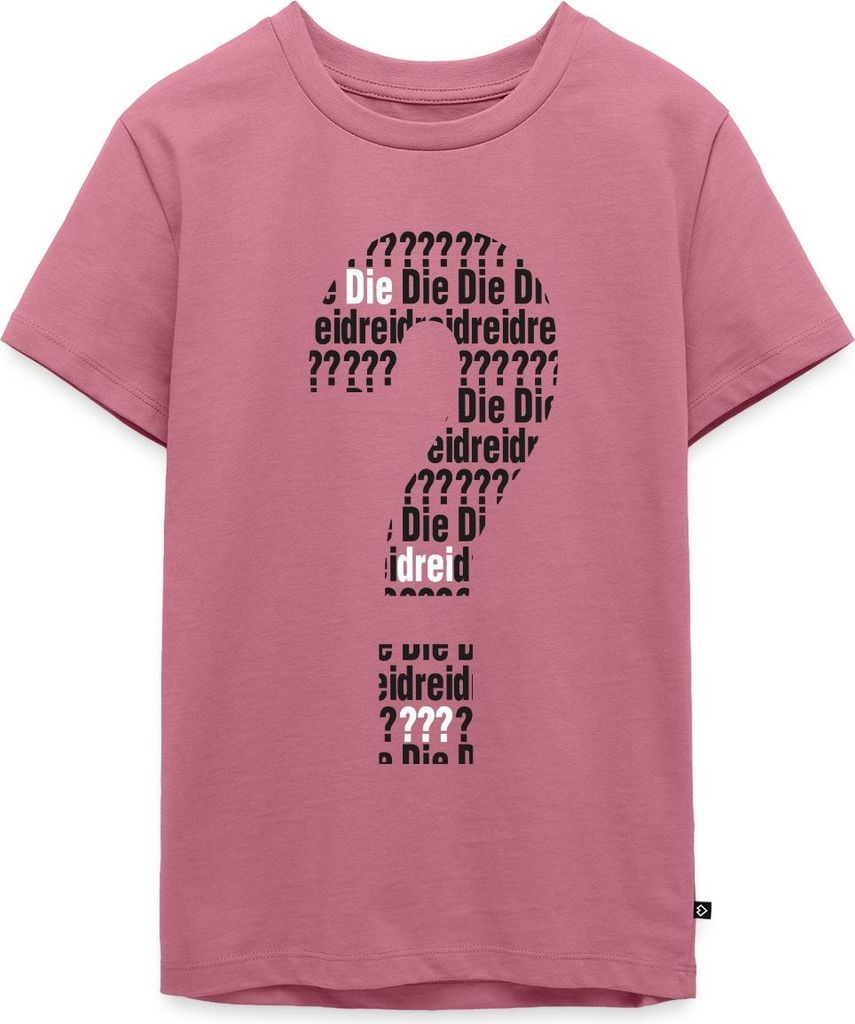 Spreadshirt Die Drei Fragezeichen Kids Logo Schwarz Weiß Teenager Premium T-Shirt, 146/152 (10 Jahre), Mauve