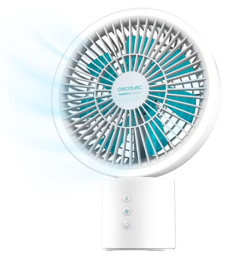Cecotec Tischventilator mit Batterie EnergySilence 8000 Tragbarer Leuchttisch