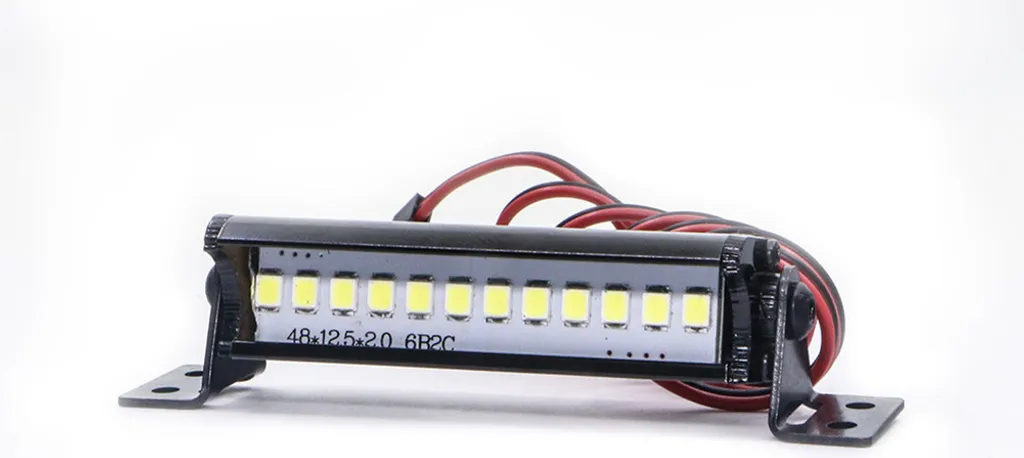 RC Rock Crawler led Light Bar Spotlight Dome Simulation per Traxxas Trx-4 Trx4 Axial SCX10 90046 D90 Tamiya CC01 KM2 Body Shell come mostrato