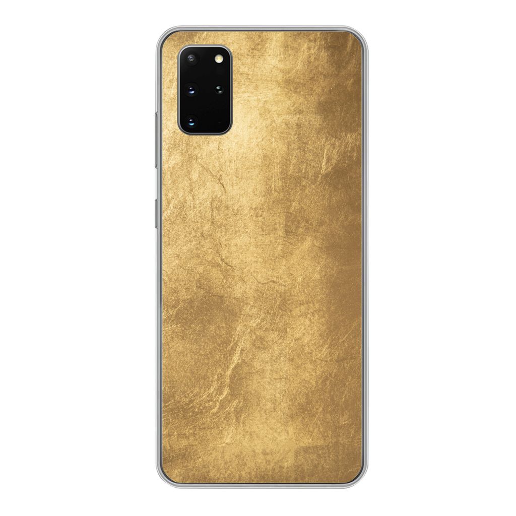 MuchoWow Handyhülle Schutzhülle Hülle für Samsung Galaxy S20 Plus Licht fällt auf eine goldene Wand Silikon Softcase Handy Hülle - Hartschale