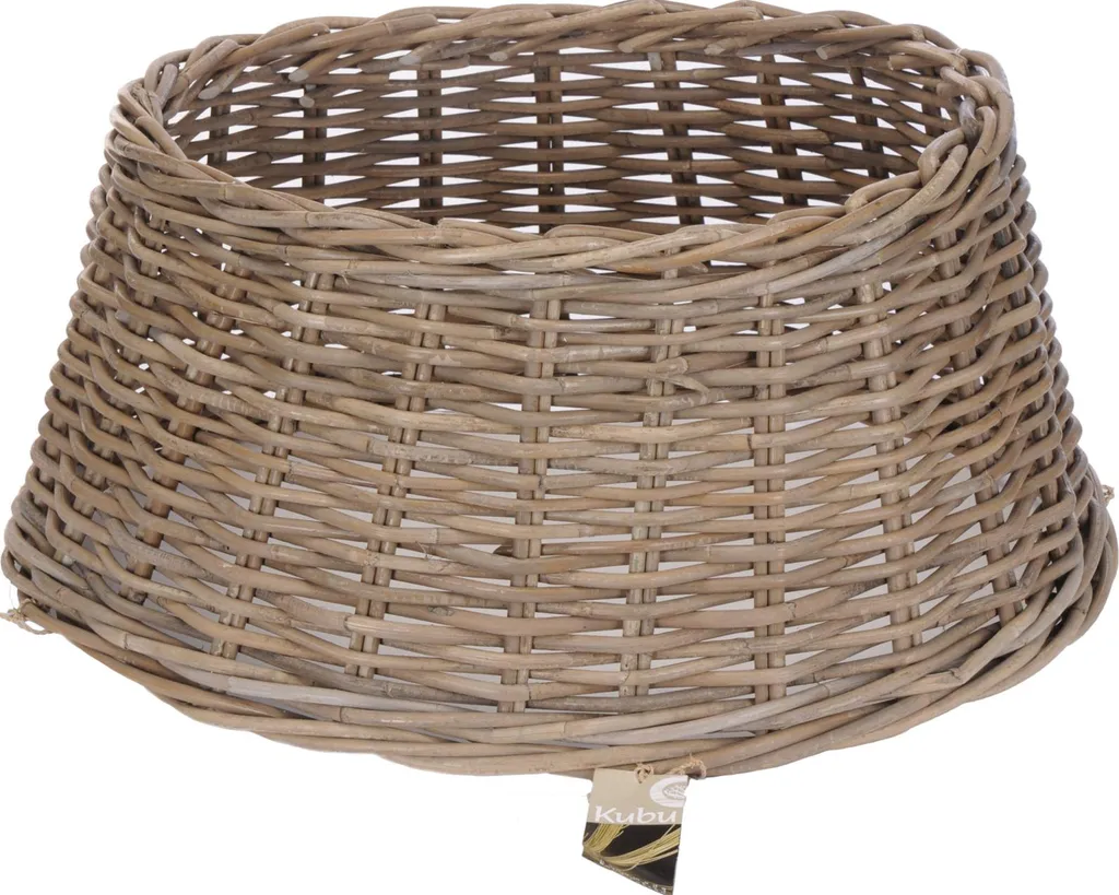 H&S Cache-pied Sapin Noël Bois Brun 40-60cm - Fini les Câbles Visibles