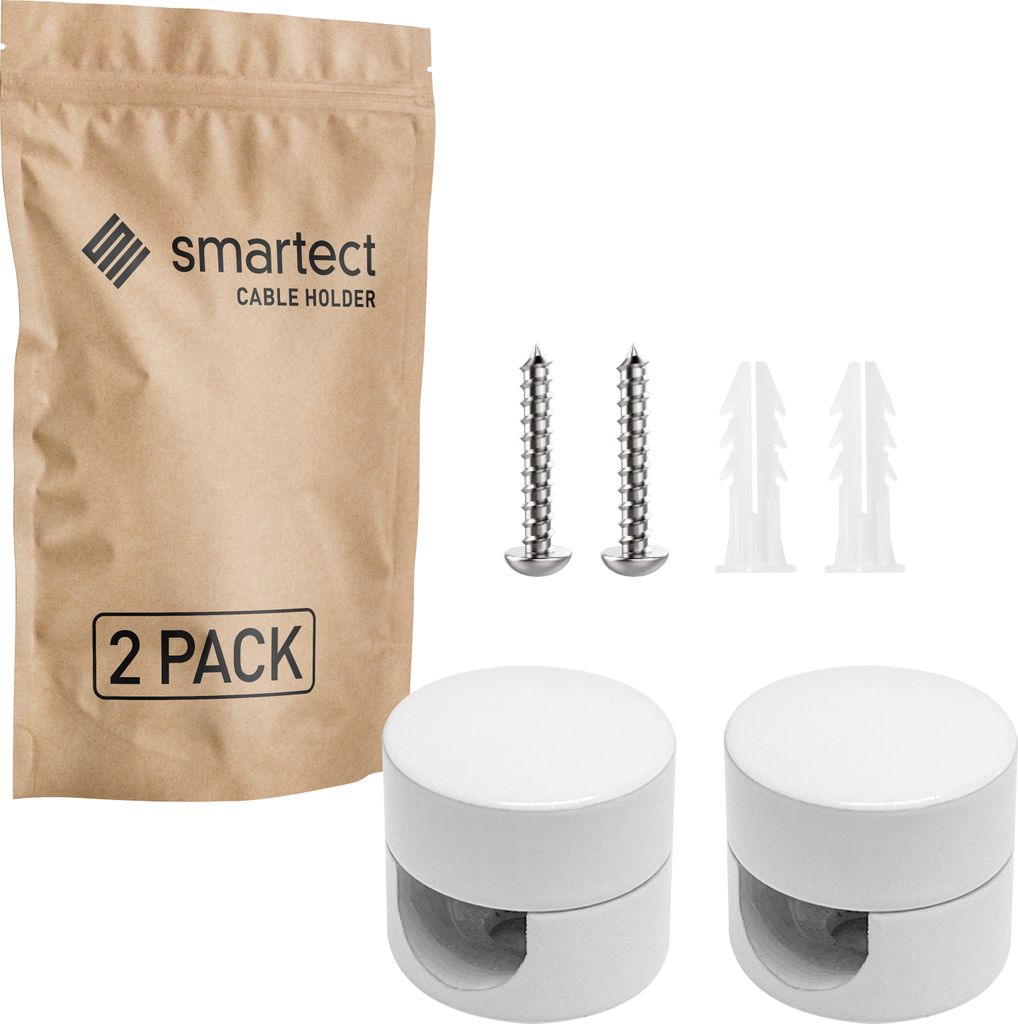 2x Affenschaukel Weiß Aufputz-Kabelhalter Deckenpins Produktbild 