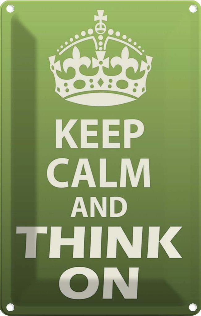 vianmo Blechschild 30x20 cm Keep Calm and think on Yoga