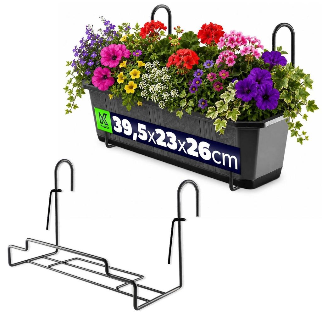 KADAX Uchwyt Wieszak Na Skrzynię Balkonową Doniczki 40cm Zdjęcie produktu 