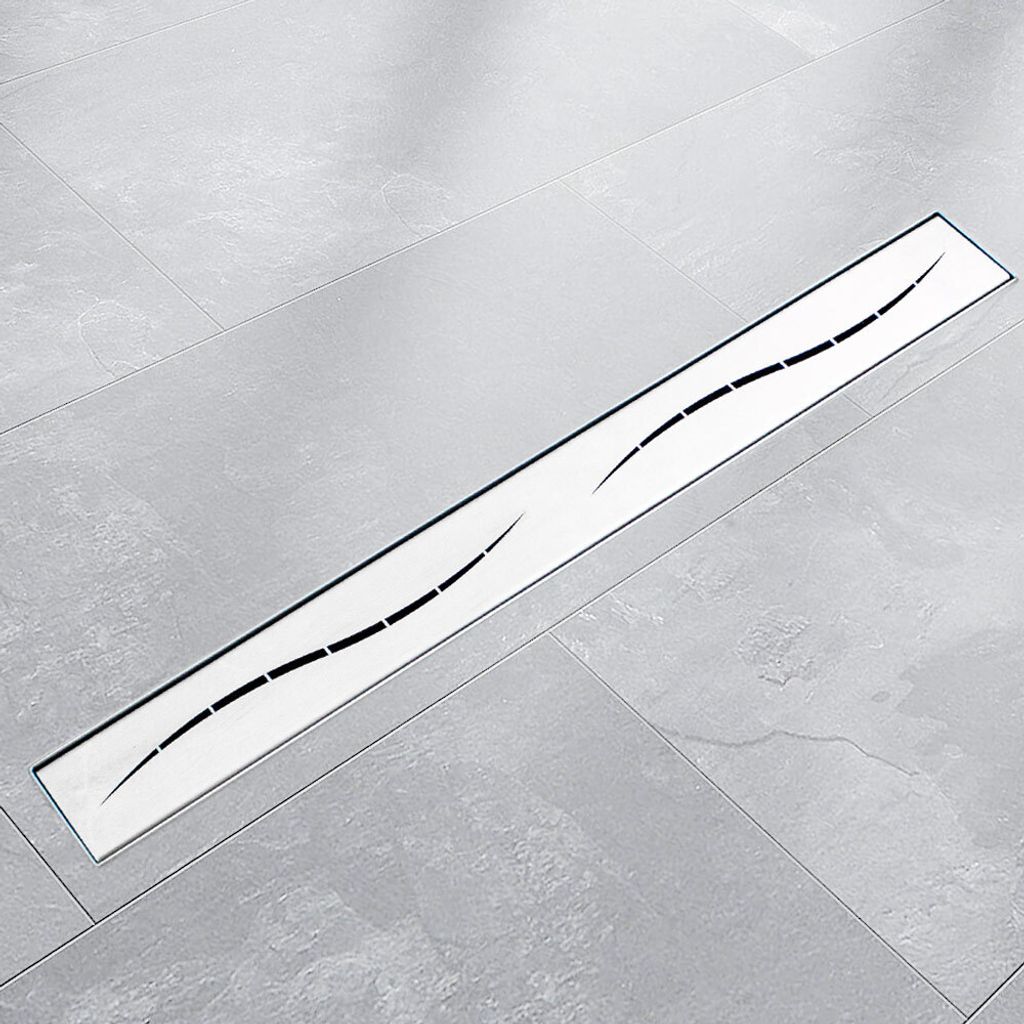 Bituxx Edelstahl Duschablauf Streifen 140cm x 7cm MS-16862