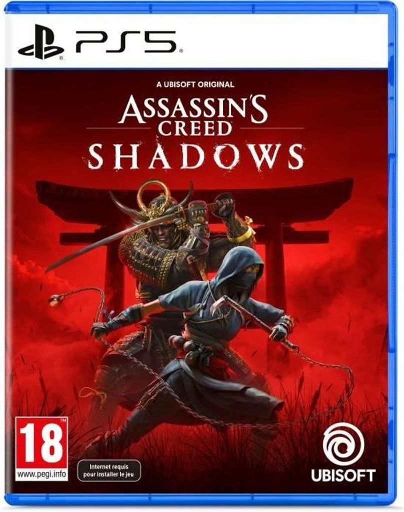Assassin's Creed Shadows PS5 Spiel, Action-Adventure, Open World, Historisches Japan, Zwei spielbare Charaktere