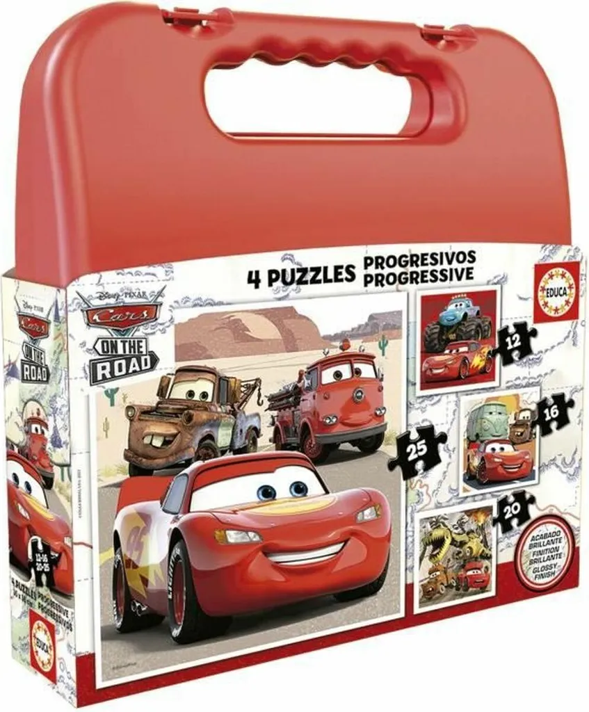 Set de 4 Puzzles Cars On the Road Disney Pixar 73 Pièces pour Enfants