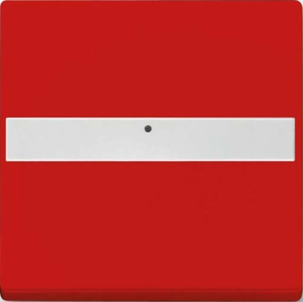 Plaque de finition rouge vif RAL 3020 pour bouton-poussoir 1764 NLI