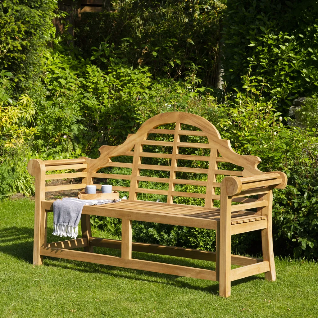 Banc de jardin en teck massif 150 cm JAVA - Banc extérieur 3 places - 4